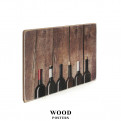 Постер "Пляшки вина на деревяному фоні"
